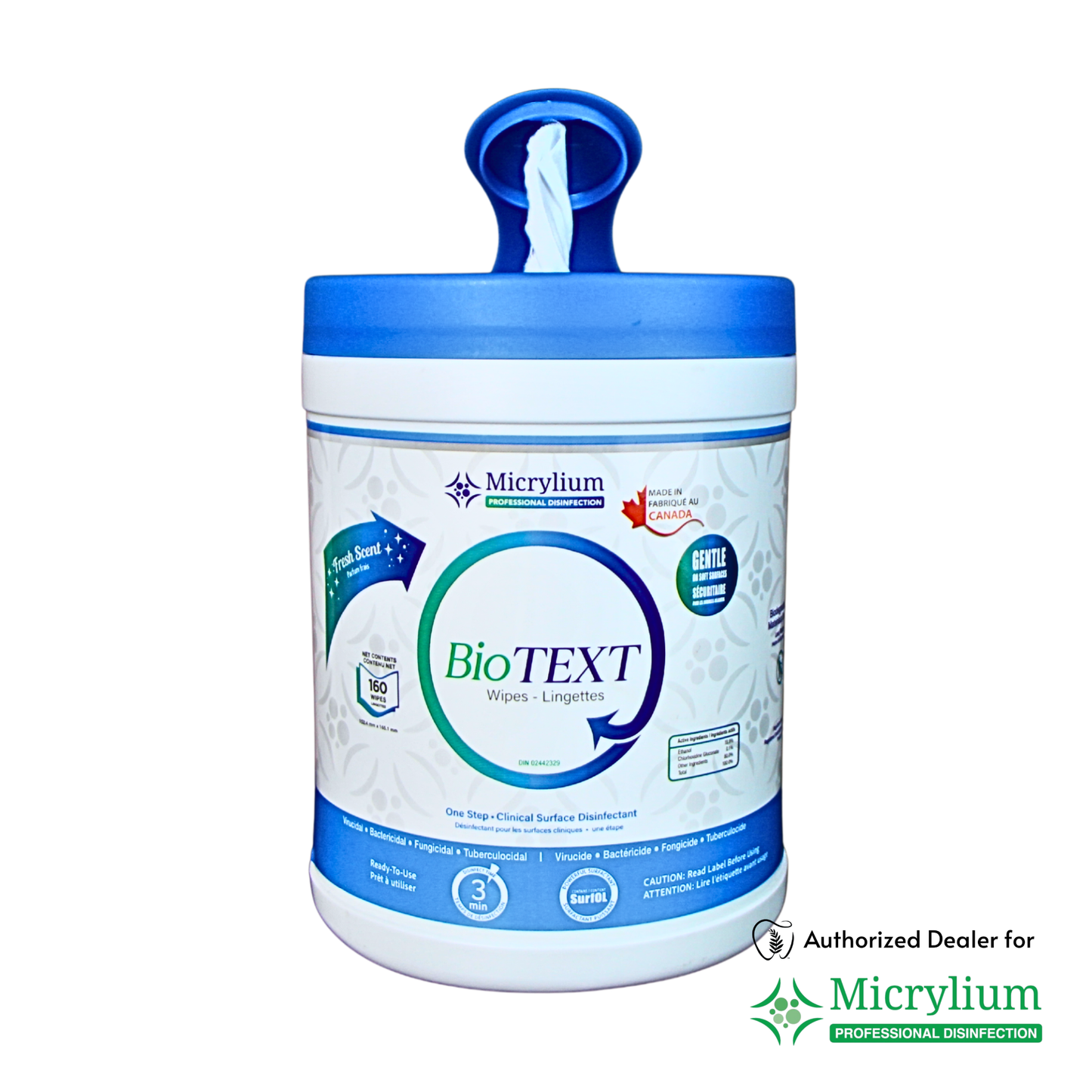 Micrylium Disinfectant Wipe Bio-TEXT (Canister)