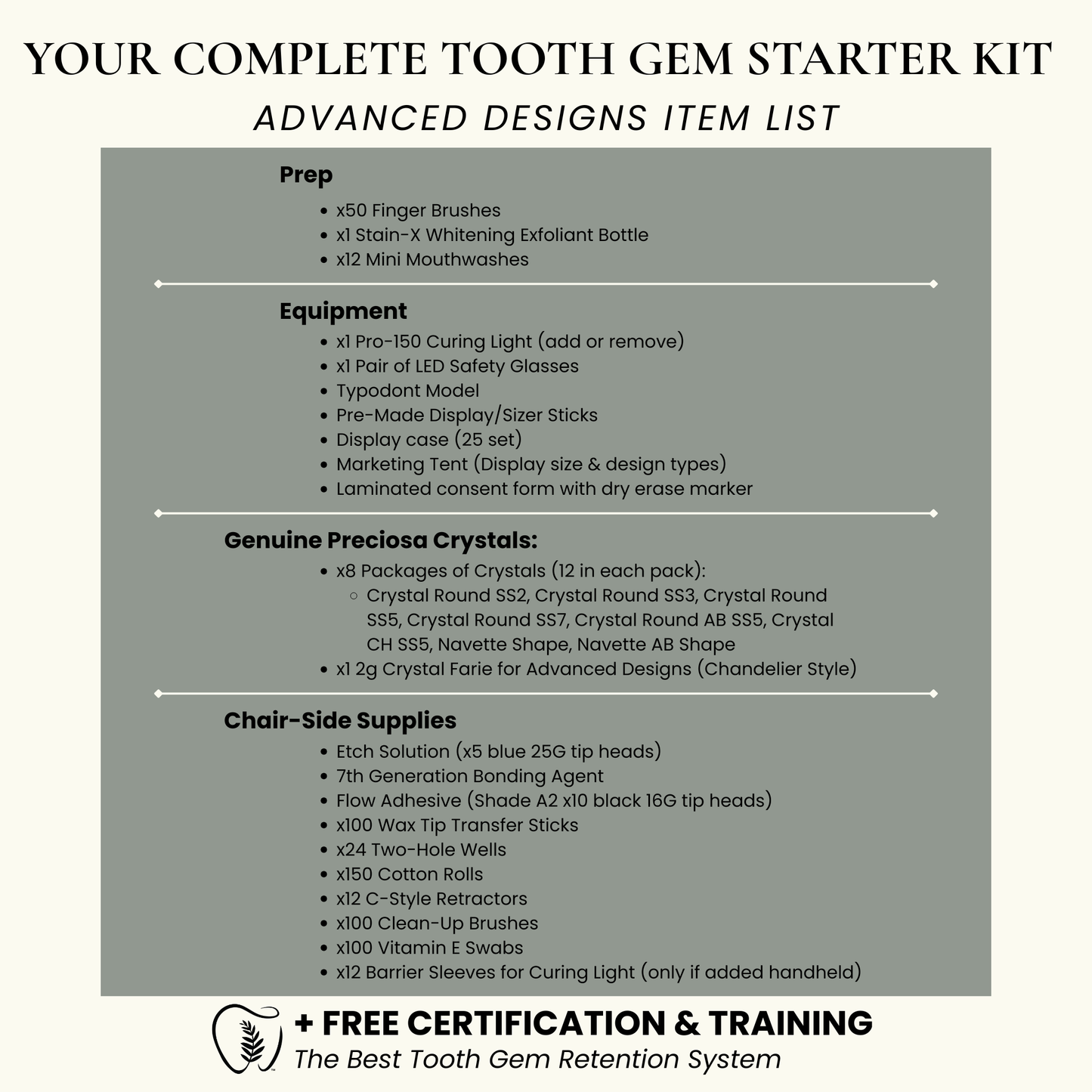 Tooth Gem Starter Kit (Advanced)