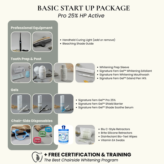 Teeth Whitening Basic Start Up Kit| 25% HP Professional Whitening Gel (NO LED)