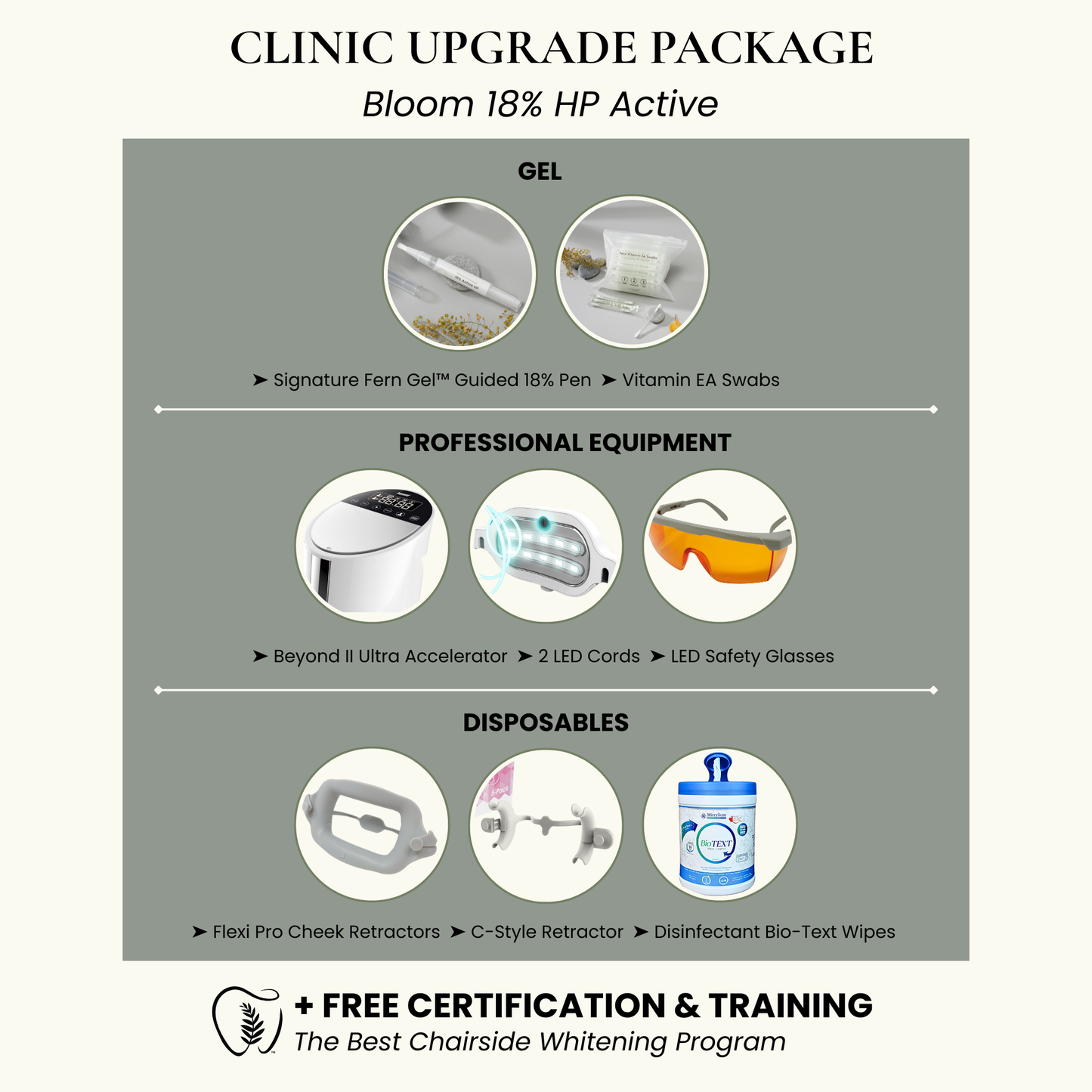 Teeth Whitening Clinic Upgrade System | 18% HP Professional Whitening Gel + Beyond II Ultra Machine (2 Cords)