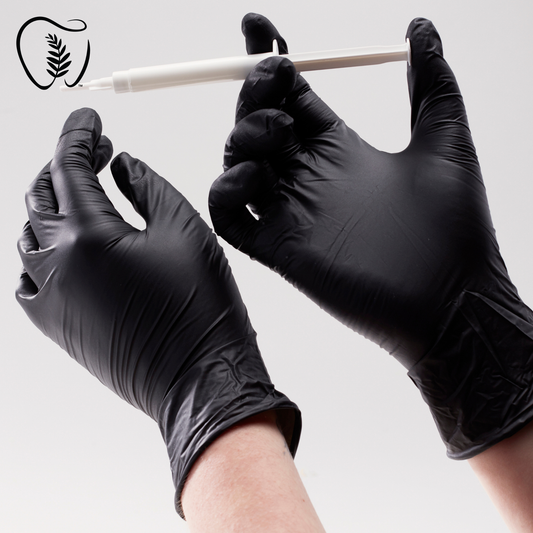 Black Nitrile Gloves for Teeth Whitening Professionals