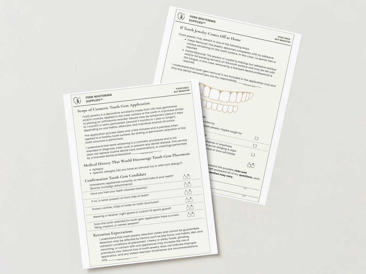 Clinic Pack- Laminated Consent Form