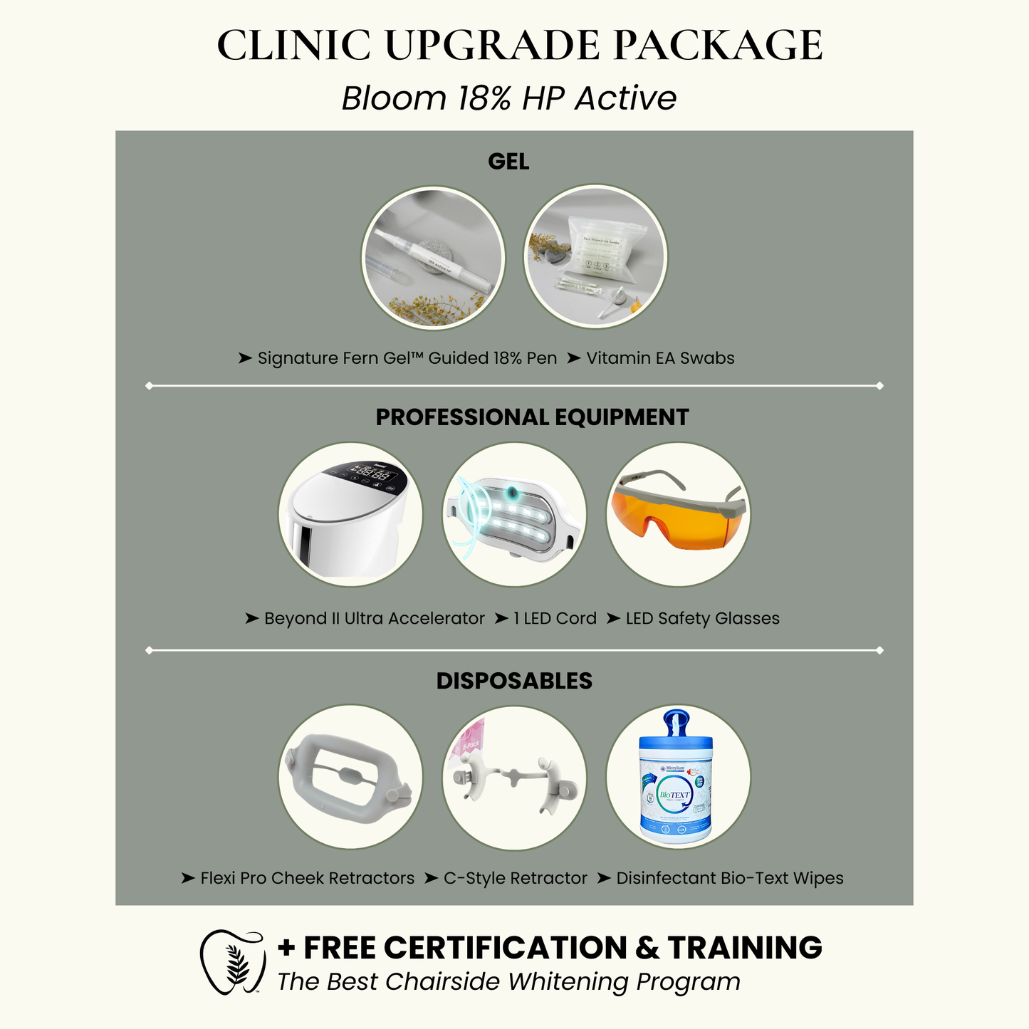 Teeth Whitening Clinic Upgrade System | 18% HP Professional Whitening Gel + Beyond II Ultra Machine (1 Cord)