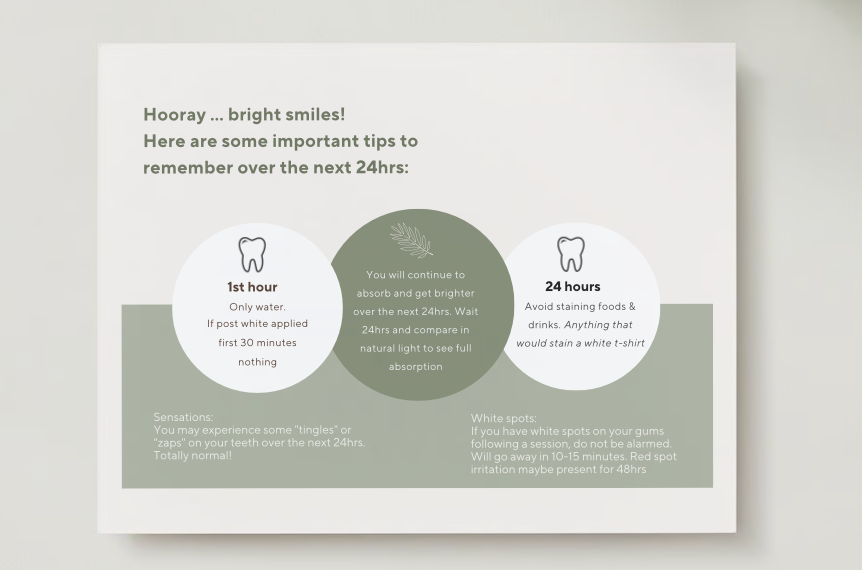 Marketing Materials- Post Whitening Treatment (50pkg)