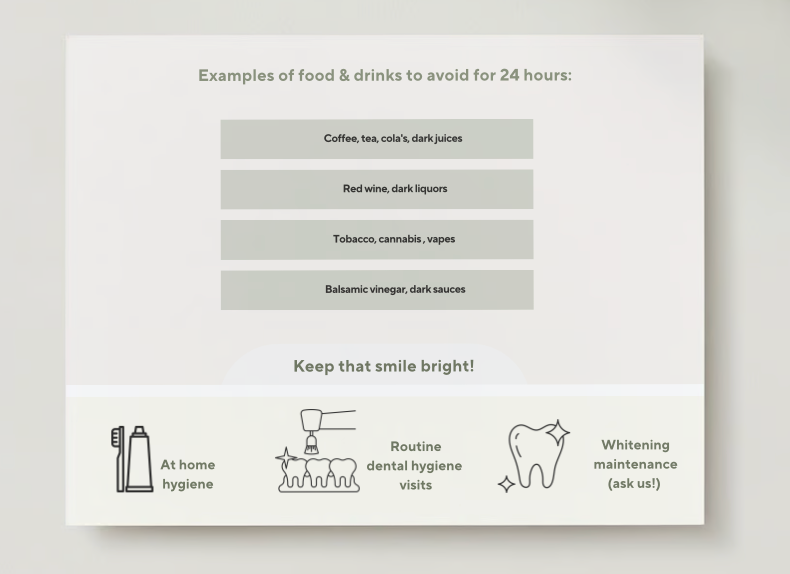 Marketing Materials- Post Whitening Treatment (50pkg)