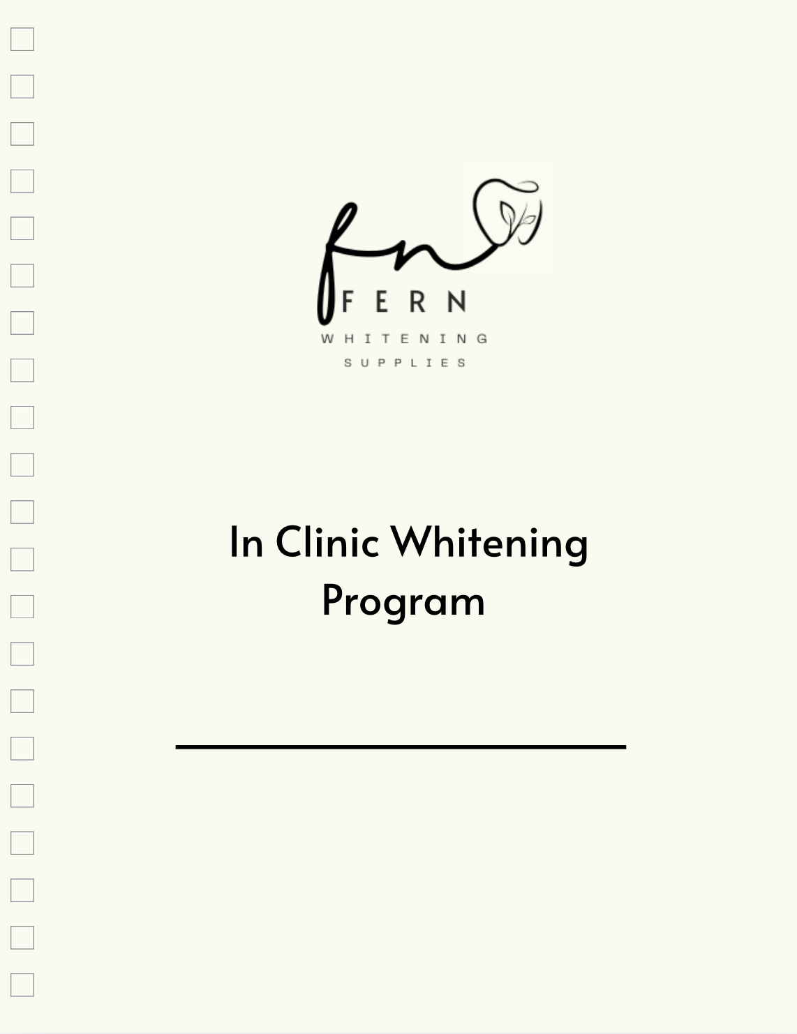 Clinic Pack - Whitening Program Manual