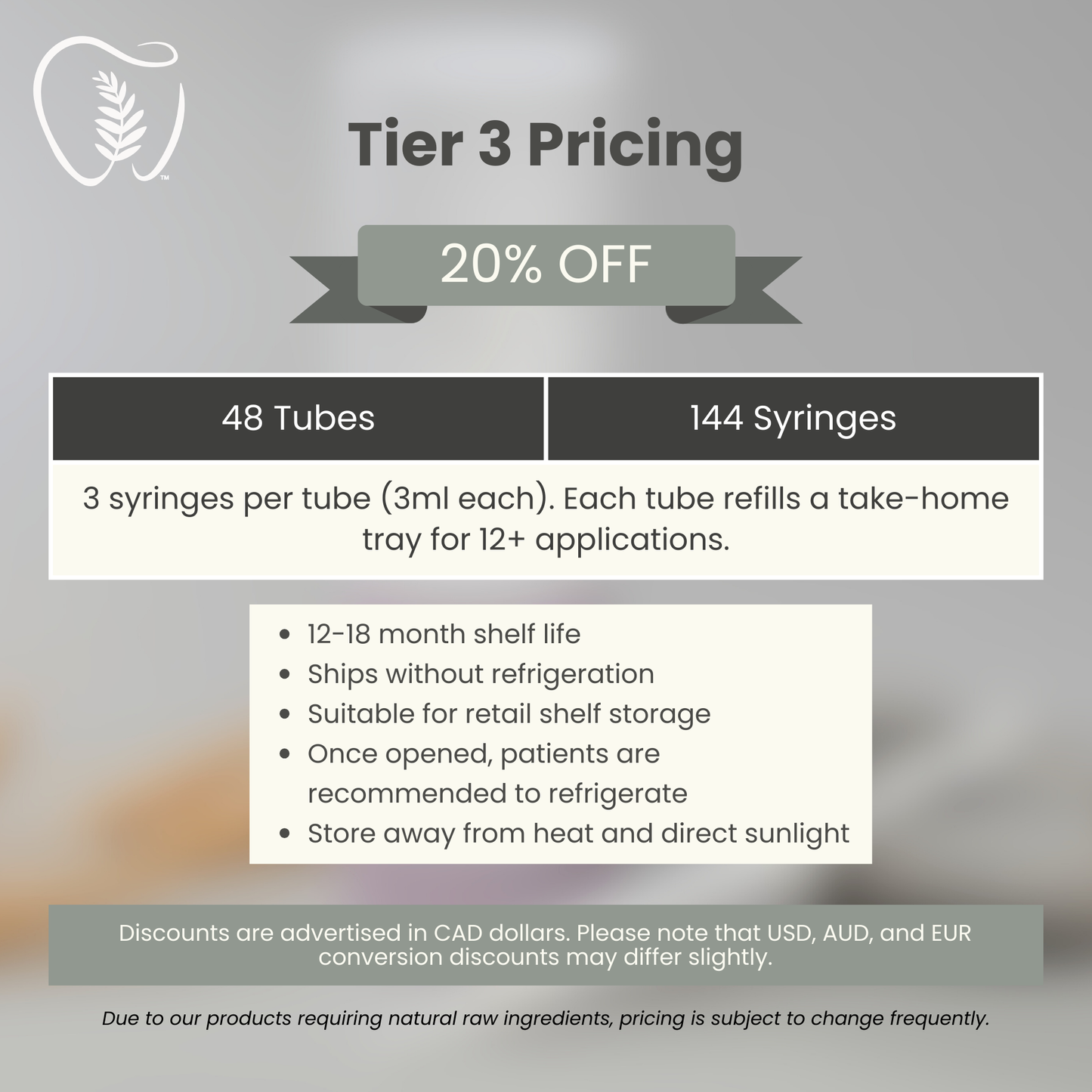 Signature Fern Gel™ Gentle 11% HP Active- Whitening Tray Refill Gel (Regular Strength)