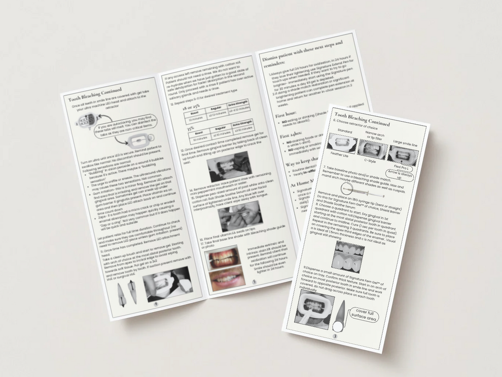 Clinic Pack- Teeth Whitening Instructions – Fern Whitening Supplies