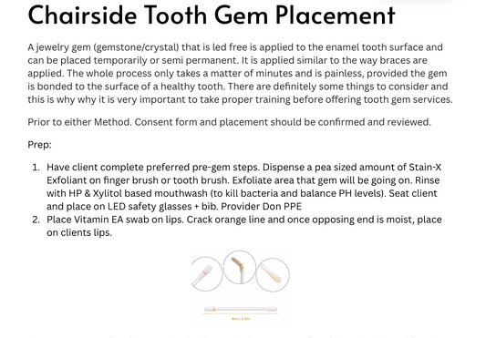 Clinic Pack - Laminated Instructions Gems